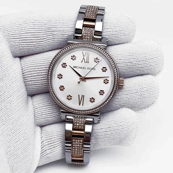 Michael Kors Sofie Chrystal Stainless Steel Silver Dial Ladies Watch MK3880 On Sale) New Michael Kors Sofìe Gold Tone Bracelet Watch  main image 3